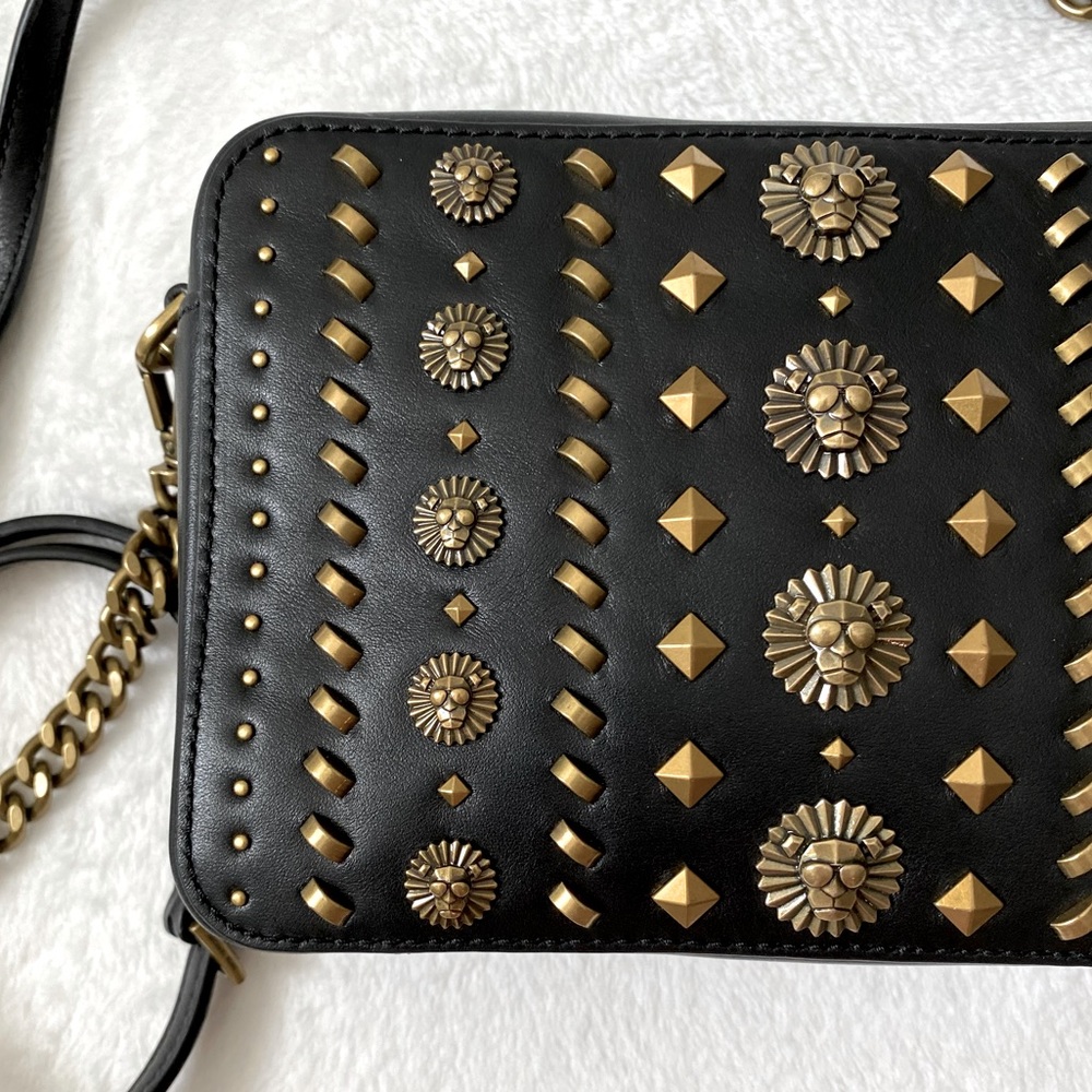Michael Kors black leather shoulder bag, Rory camera bag